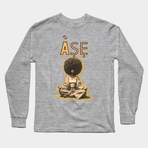 Ase / Ashe / ÀṢẸ - Yoruba IFA Long Sleeve T-Shirt by Veritè Kulture Vulture T-Shirts & Apparel